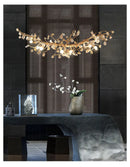GobekUsa Glass Crystal LED Branches Chandelier Pendant Light - Handmade Kapok Flower Decoration