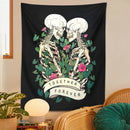 GobekUsa Lover Skeleton Tapestry Wall Hanging With Rose Flower Psychedelic Boho Blanket