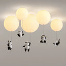 GobekUsa Kids Bear LED Ceiling Chandelier, Cute Bedroom Pendant Light for Boys and Girls