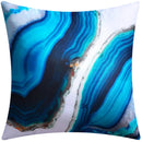 GobekUsa Blue Floral Cushion Cover 45x45cm for Modern Home Decor & Office Sofa