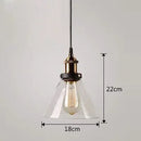 Retro Industrial Gray Glass Pendant Light