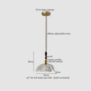 GobekUsa Copper Wood Glass LED Pendant Lamp - French Minimalist Design for Home Decor