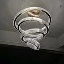 GobekUsa Crystal Round Chandelier: Elegant Stair Pendant Light for Luxury Home Decor
