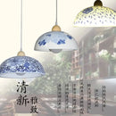 GobekUsa Blue White Porcelain Pendant Chandelier for Hotel Store Dining Room