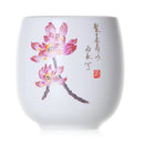 GobekUsa Ceramic Kung Fu Tea Cup With Handle White Porcelain Drinkware