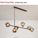 GobekUsa Glass Ball LED Pendant Light Modern Chandelier for Living Room Decor