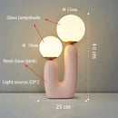 GobekUsa Glass Table Lamp: Postmodern Resin Bedside Light for Living Room Bedroom Decor