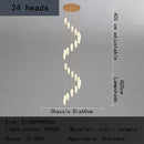 GobekUsa Elegant Tulip Staircase Chandelier: Luxury Decor Hanging LED Lamp for Lobby, Restaurant, Hotel.