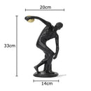 GobekUsa Discus Thrower Resin Sculpture Athlete Desk Decoration Ornaments
