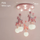 GobekUsa Kids Dream Carousel Chandelier: Modern, Creative & Cute Bedroom Pendant Light