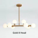 GobekUsa Glass Ball LED Chandelier Pendant Lamp, Modern Round Design for Home Decor Lighting