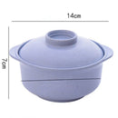 GobekUsa Japanese Style Instant Noodle Rice Bowl with Lid - Healthy Tableware