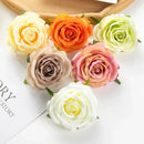 GobekUsa 10Pcs Silk Blue Rose Wedding Party Decoration DIY Bridal Accessories Artificial Flowers