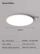 GobekUsa LED Ceiling Light: Nordic Style Ultra Thin Square Lamp for Living Room and Bedroom