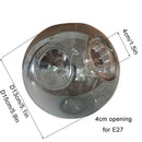 GobekUsa Gray Glass Shade Replacement for E27 Lamp with Screw Fitter Opening