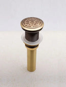 GobekUsa Brass Bathroom Sink Push-down Pop Up Drain - High Quality Lavatory Faucet Accessories