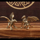 GobekUsa Brass Flying Dragon Sculpture Home Decor Ornament
