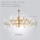 GobekUsa Black Gold Art Decor Led Ceiling Chandelier for Modern Fashion Designer Home