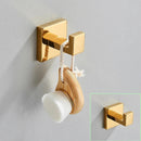 GobekUsa Brushed Gold Bathroom Hardware Set Stainless Steel Towel Bar Robe Hook Toilet Paper Holder