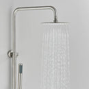 GobekUsa Brushed Nickel Rainfall Shower System with Hot Cold Mixer for Wall Mount