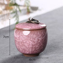 GobekUsa Ice Cracked Texture Tea Caddy Storage Jar with Moisture-proof Sealed Lid