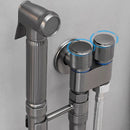GobekUsa Brass Bidet Faucet Set with High Pressure Spray Gun - Gray