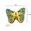 GobekUsa Butterfly Enamel Gem Jewelry Box - Small Earring Organizer for Home Décor