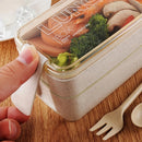 GobekUsa 3-Layer Kids Bento Box Lunchbox, Microwave Safe Food Container, 900ML