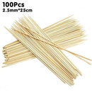 GobekUsa Bamboo BBQ Skewers 100pcs - Catering Grill Camping Meat Tool Eco-Friendly
