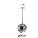 GobekUsa Gold Chrome Ball Pendant LED Light for Kitchen, Bedroom, Dining Room
