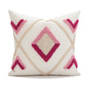 GobekUsa Boho Loop Tufted Tassel Pillow Cover - Ethnic Embroidered Decorative Cushion
