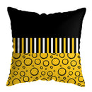 GobekUsa Geometric Deer Print Pillowcase 45x45cm - Yellow Home Decor