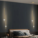 GobekUsa Crystal LED Chandelier for Nordic Bedroom, Living Room, and TV Wall