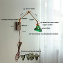 GobekUsa Brass LED Wall Light Fixture Rotatable Glass Stair Lamp