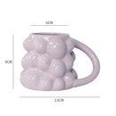 GobekUsa Grape Ceramic Mug: Cute, High Value, Office & Home Milk Cup, Women's Gift.