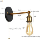 GobekUsa Gold Industrial LED Wall Lamp for Loft Stair, Coffee Bar, Bedroom
