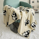GobekUsa Kawaii Panda Jacquard Throw Blanket