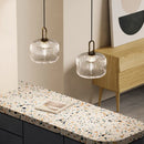 GobekUsa Japanese Glass Pendant Light: Modern Nordic LED Hanging Lamp for Bedroom Home Décor