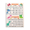 GobekUsa Japanese Hiragana Katakana Infographic Poster, Minimalist Design for Language Learners