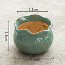GobekUsa Lotus Flower Ceramic Vase: Small Plant Pots for Table Decoration and Room Aesthetic