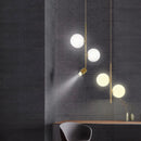 GobekUsa Glass Ball LED Chandelier: Nordic Modern Pendant Light for Dining Room and Bedroom