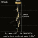 GobekUsa Crystal LED Pendant Chandelier for Modern Luxury Living Room