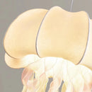 GobekUsa Jellyfish Silk Chandelier: Romantic Pendant Light for Living Room Bedroom Dining Room