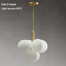 GobekUsa Glass Balls Chandelier: Modern Gold Pendant Lighting for Living Room & Dining Area