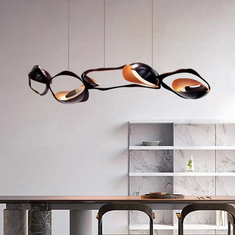 Modern Crystal Linear Pendant Light in Painted Iron, photo 4 of 8