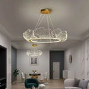 GobekUsa LED Lotus Leaf Ceiling Chandeliers Modern Living Dining Room Pendant Light Fixtures