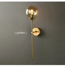 GobekUsa Golden Round Glass Wall Sconce: Modern Nordic Lighting Fixture for Home Decor