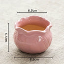 GobekUsa Lotus Flower Ceramic Vase: Small Plant Pots for Table Decoration and Room Aesthetic