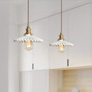 GobekUsa Japanese Ceramic Brass Bedside Chandelier for Bedroom Bay Window Bar Lighting