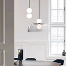 GobekUsa Double Balls Glass Chandelier Pendant Light for Kitchen Dining Room